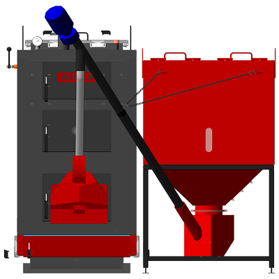 Industrial boiler KP 150 kW with automatic fuel feed
