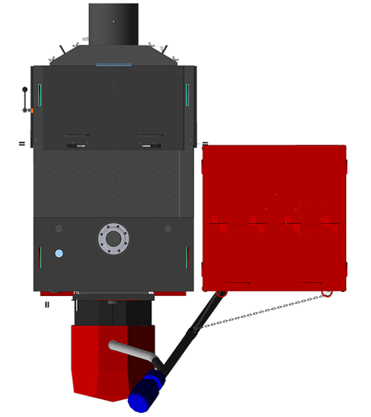 Industrial boiler KP 200 kW with automatic fuel feed