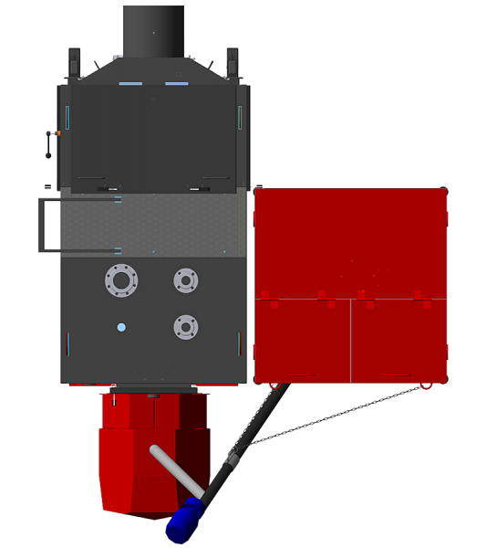Industrial boiler KP 300 kW with automatic fuel feed