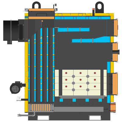 Industrial solid fuel boiler KP 150 kW