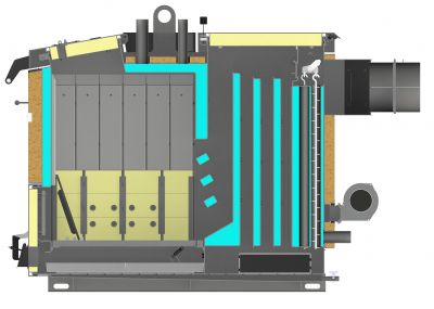 Solid fuel boiler KD-Profi 70-80 kW