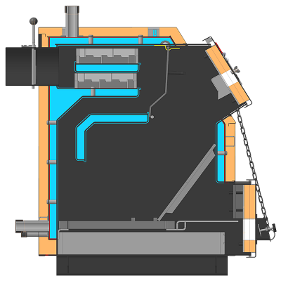 Solid fuel boilers of the 12-16 KV series