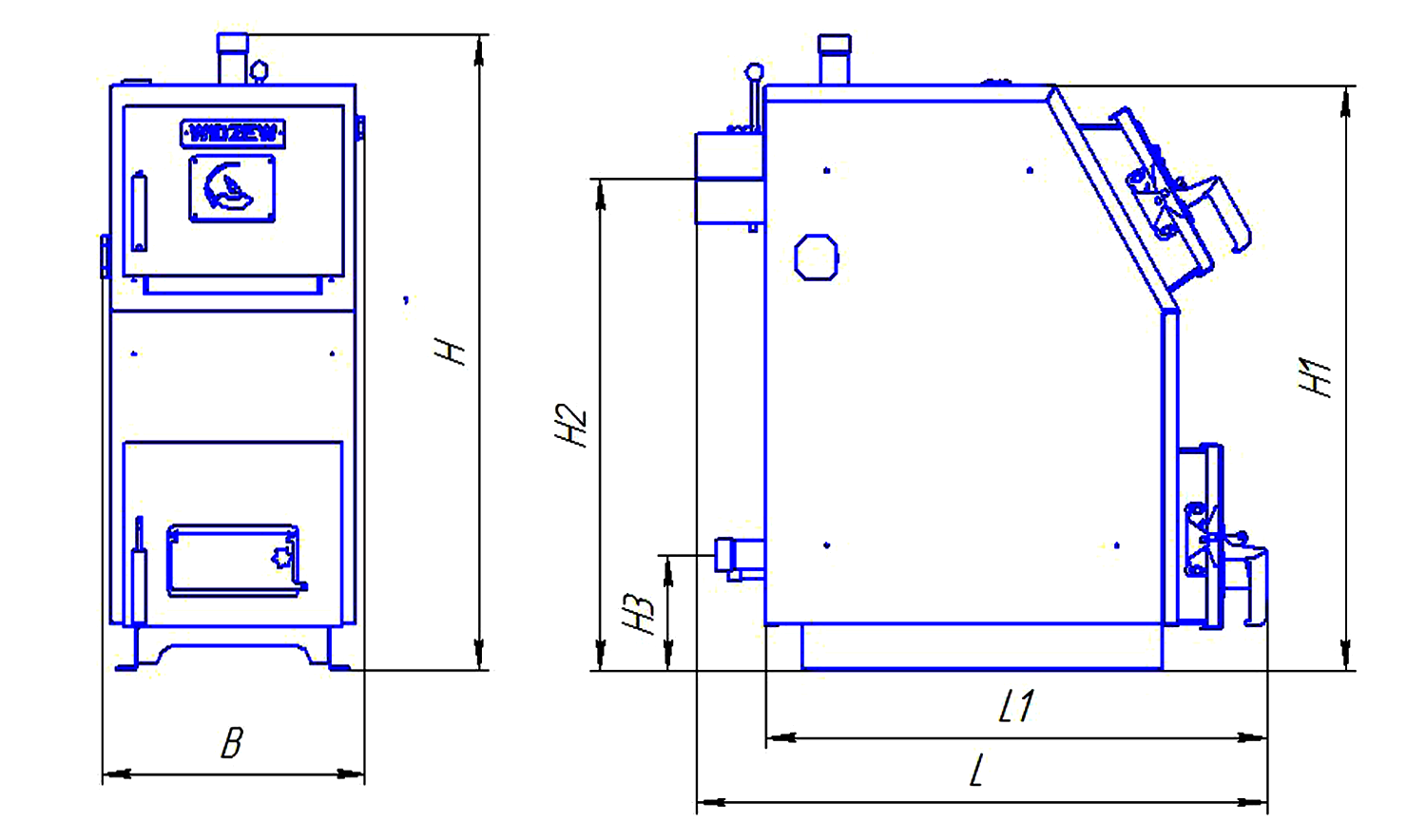 Твердопаливний котел 20-25 кВт КВ