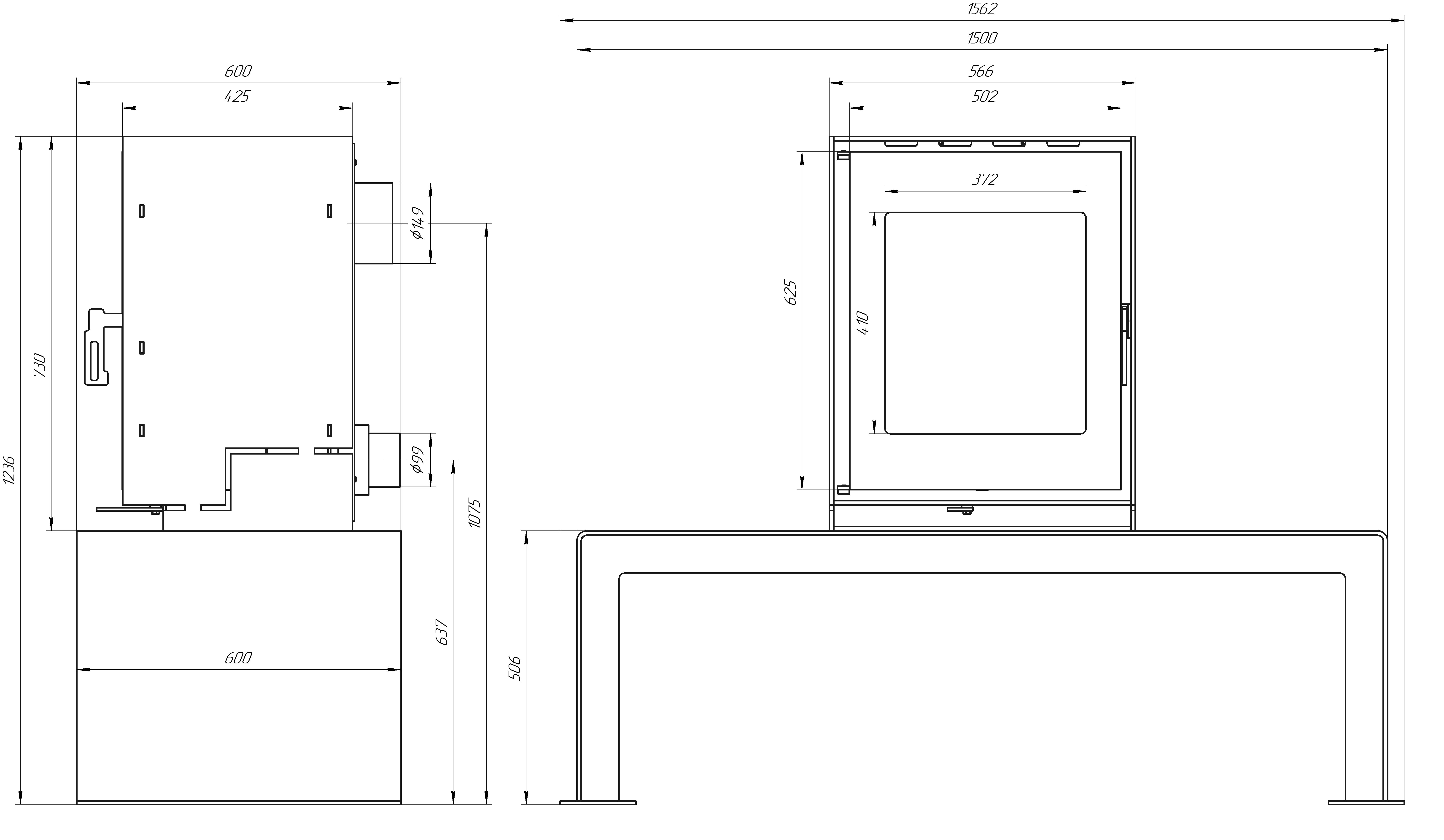 Technical specifications: BERGEN BASE